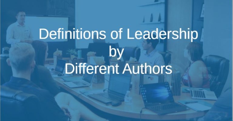 Definitions of Leadership by Different Authors | 17 Definitions of