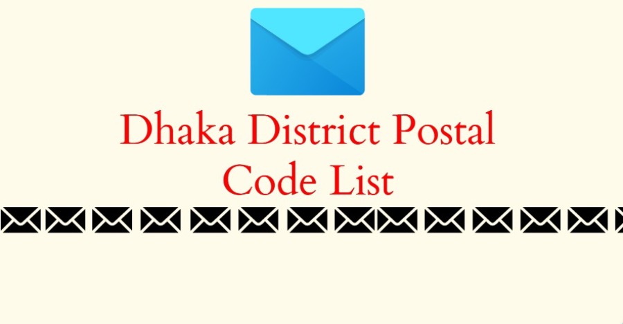 Dhaka District Postal Code List