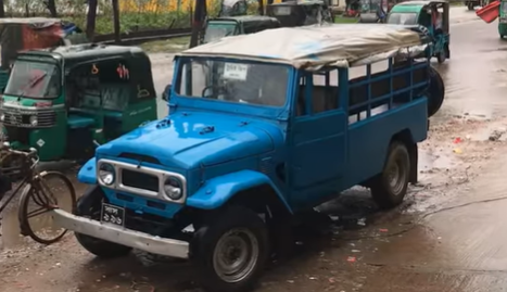 Jeep car on the way of Himchari