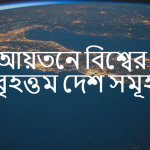 আয়তনে বিশ্বের বৃহত্তম ৫০ টি দেশ মহাদেশ সহ