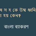 শ ষ স হ কে উষ্ম ধ্বনি বলা হয় কেন? উষ্ম বর্ণ কাকে বলে?