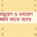 অল্পপ্রাণ ও মহাপ্রাণ ধ্বনি কাকে বলে? অল্পপ্রাণ ও মহাপ্রাণ ধ্বনির উদাহরণ?