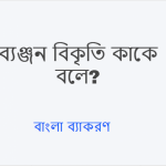 ব্যঞ্জন বিকৃতি কাকে বলে? ব্যঞ্জন বিকৃতির উদাহরণ দাও?