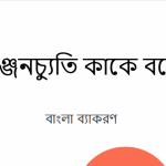 ব্যঞ্জনচ্যুতি কাকে বলে? ব্যঞ্জনচ্যুতি এর উদাহরণ দাও?