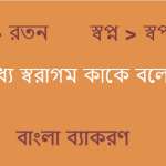 মধ্য স্বরাগম কাকে বলে? মধ্য স্বরাগমের অপর নাম কি?