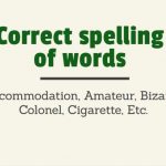 Most commonly misspelled words