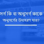 অনুসর্গ কি বা অনুসর্গ কাকে বলে অনুসর্গের উদাহরণ দাও