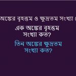 নয় অঙ্কের বৃহত্তম ও ক্ষুদ্রতম সংখ্যা লেখ