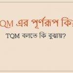 TQM এর পূর্ণরূপ কি TQM বলতে কি বুঝায়