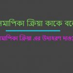 অসমাপিকা ক্রিয়া কাকে বলে