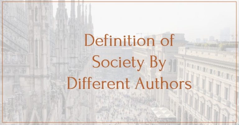 Definition Of Society By Different Authors Pdf