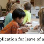 An application for leave of absence