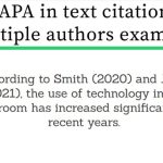 APA in text citation multiple authors examples