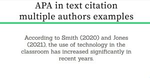 how to make in text citations with multiple authors apa