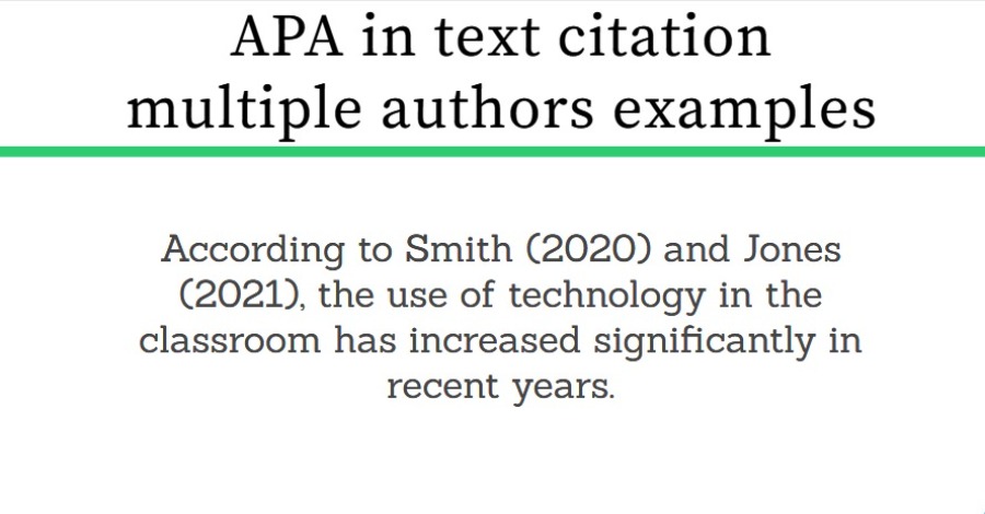 APA in text citation multiple authors examples